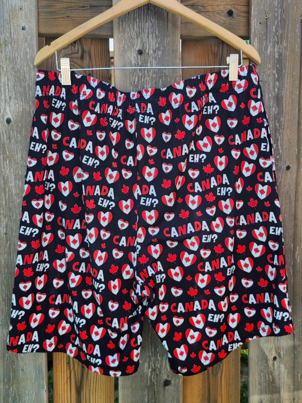 FUN LOCALS ONLY Canada Eh Shorts Size Large PARTY SHORTS Lounge Shorts